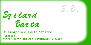 szilard barta business card